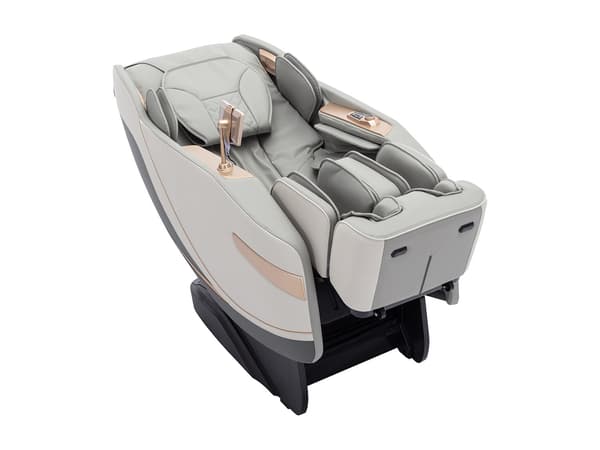 Vente-unique - Massagestol i konstläder - Zero Gravity-system - Grå - MOWATA