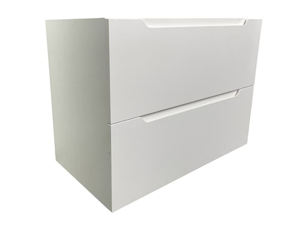 Vente-unique - Upphängd underskåp för handfat - Vit - 80 cm - STEFANIE