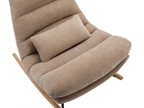 Vente-unique - Gungstol taupe tyg RELIACO