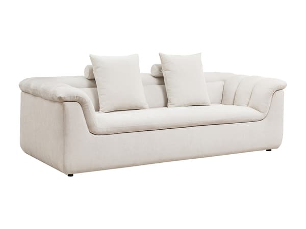Vente-unique - Soffa 3 platser i tyg - Bruten vit CAZOCHA