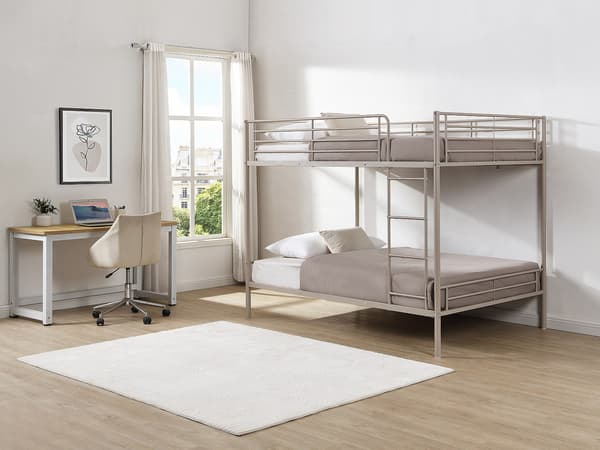 Vente-unique - Våningssäng - 2 x 120 x 190 cm - Beige - DUOTIS II