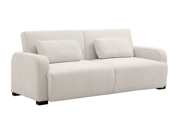 Vente-unique - Konvertibel 3-sitssoffa i beige chenilletyg LOMARIO
