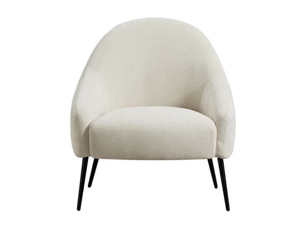 Vente-unique - Beige texturerad tygfåtölj RIBEDI