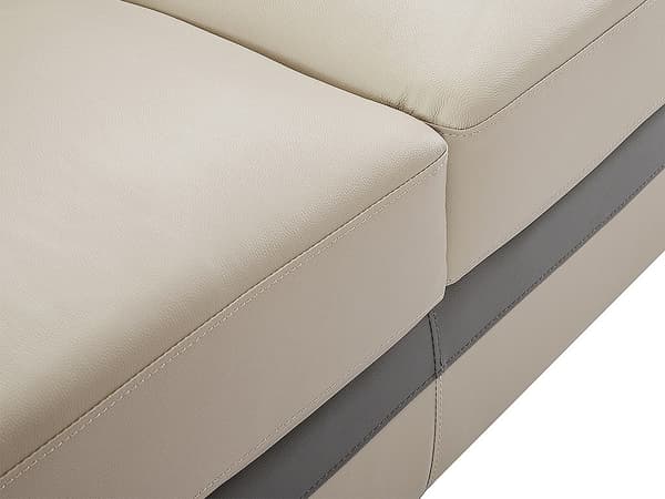 Vente-unique - FRANCESCA 2-sits lädersoffa - Taupe