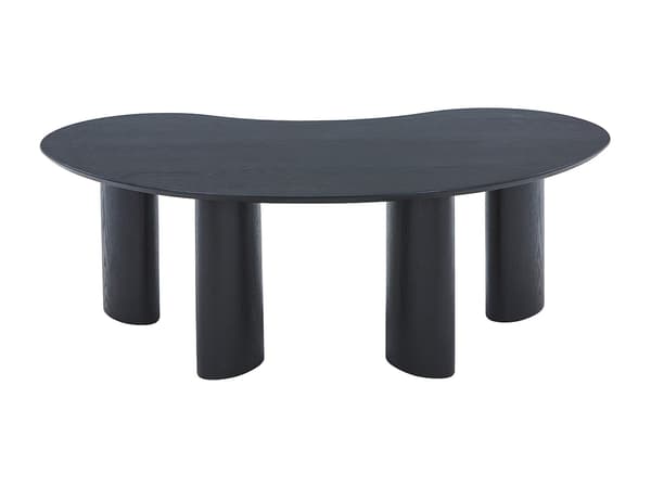 Vente-unique - Soffbord i askfanér - Svart - CALYNOR