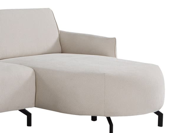 Vente-unique - Högervänd hörnsoffa i beige tyg FERIONA