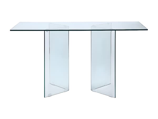 Vente-unique - Skrivbord CLARISSA - Härdat glas - Transparent