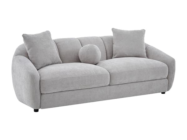 Vente-unique - 3-sits soffa i ljusgrått texturerat tyg NAFEKI