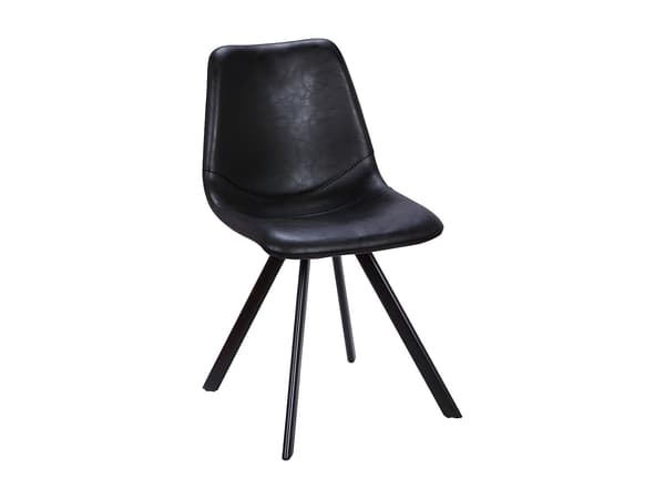 Vente-unique - Set med 2 stolar LUBINE - Konstläder - Svart