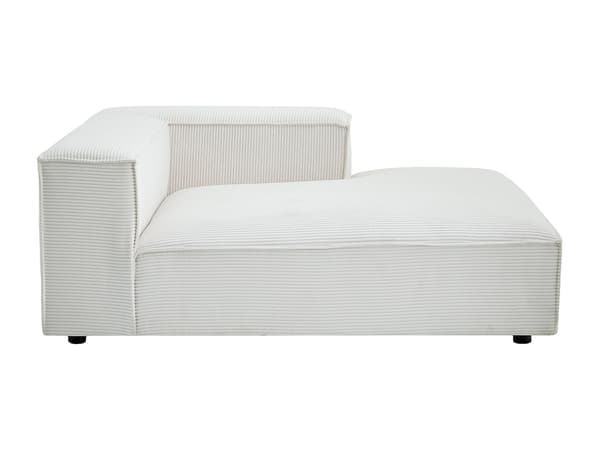 Vente-unique - Schäslong med höger armstöd i beige manchester RUZOLO