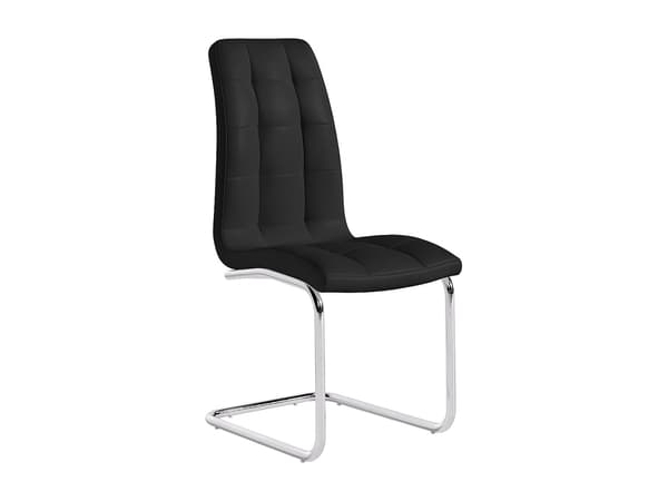 Vente-unique - Set med 6 stolar svart konstläder NADYA