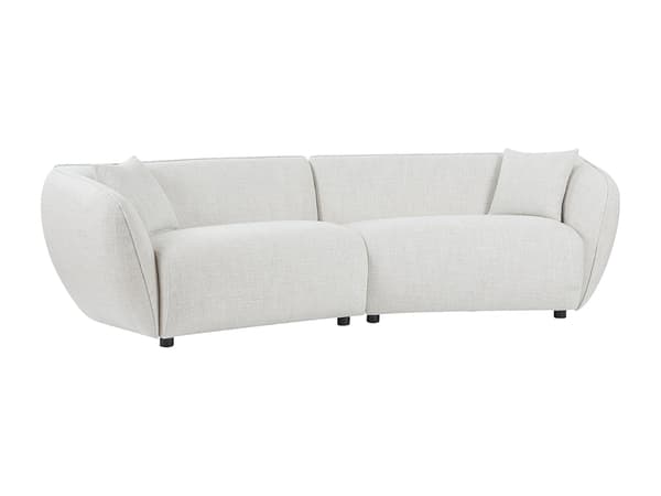 Vente-unique - 4-sits soffa i melerad beige tyg LUCAMO