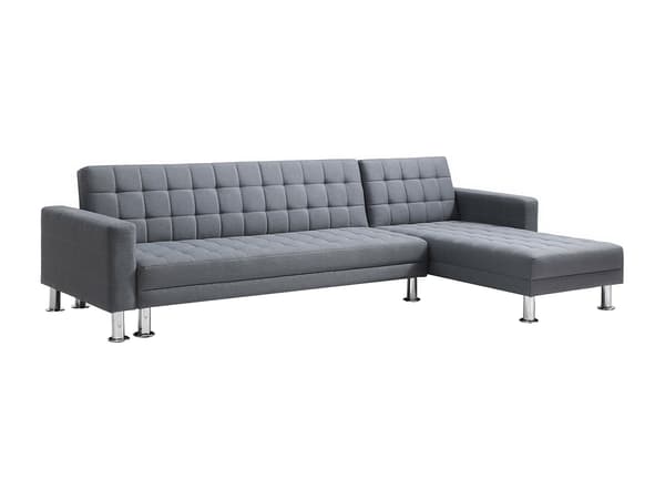 Vente-unique - Vändbar hörnbäddsoffa i grått tyg WILLIS II