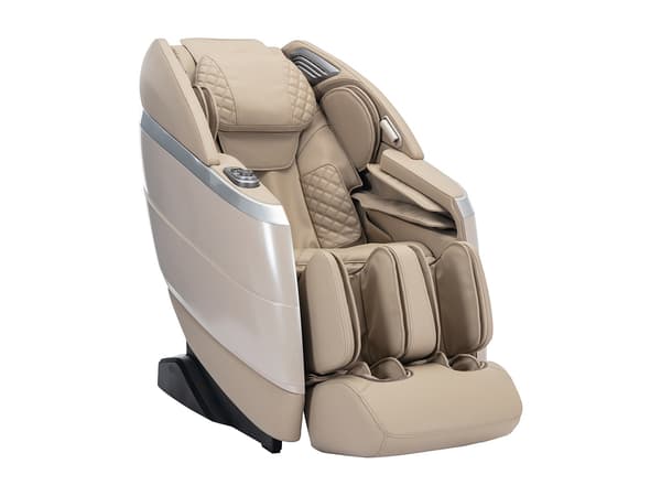 Vente-unique - Massagefåtölj i läderimitation - Röststyrning - Zero gravity-system - Beige - ULAP