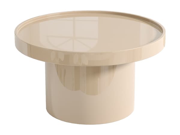 Vente-unique - Soffbord i MDF - Lackerad beige - SYBEVA