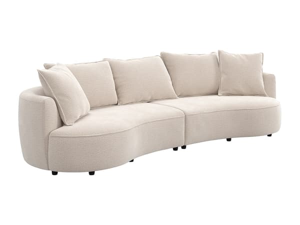 Vente-unique - 4-sitssoffa i beige chenilletyg CEPRANO från Maison Céphy