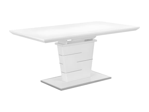 Vente-unique - Utdragbart matbord AMELLE - 6 till 8 personer - MDF vitlackerat