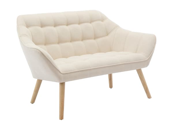 Vente-unique - 2-sits soffa i beige tyg CASERTA