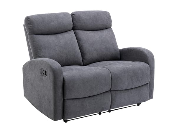 Vente-unique - EVELYN 2-sits reclinersoffa i grått tyg