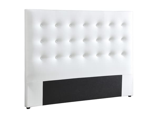 Vente-unique - Huvudgavel med vaddering 180 cm - Konstläder - Vit - FRANCESCO