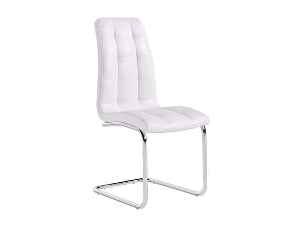 Vente-unique - Set med 6 stolar NADYA - läderimitation - Vit
