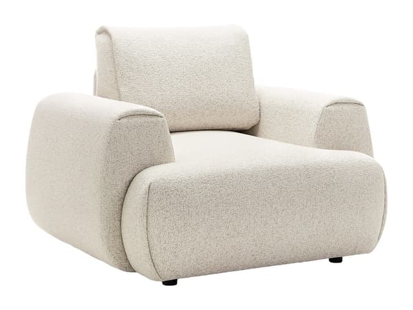 Vente-unique - Fåtölj i melerat tyg - Beige MONELIA