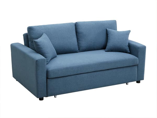 Vente-unique - 3-sits bäddsoffa i blått tyg INIZOR