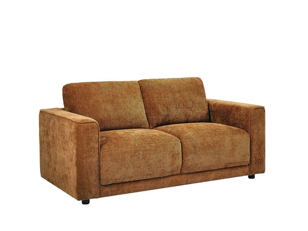 Vente-unique - Soffa 2 platser i texturerad terrakottafärgad tyg NETUSO