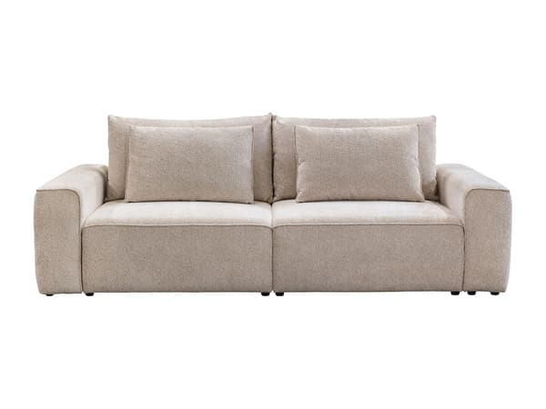 Vente-unique - 3-sitsig bäddsoffa i beige chenilletyg RICAPO