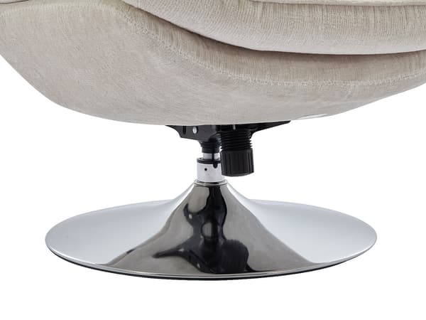 Vente-unique - ILMACA snurrfåtölj i beige texturerat tyg