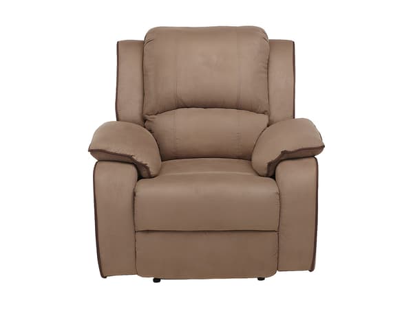 Vente-unique - 3-sits EVASION reclinersoffa i läder - elfenbensvit