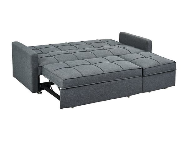 Vente-unique - 3-sitssoffa bäddsoffa i grått tyg CANETTI