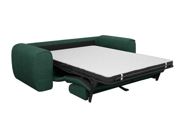 Vente-unique - 3-sitsig bäddsoffa express i grönt manchestertyg POGNIA