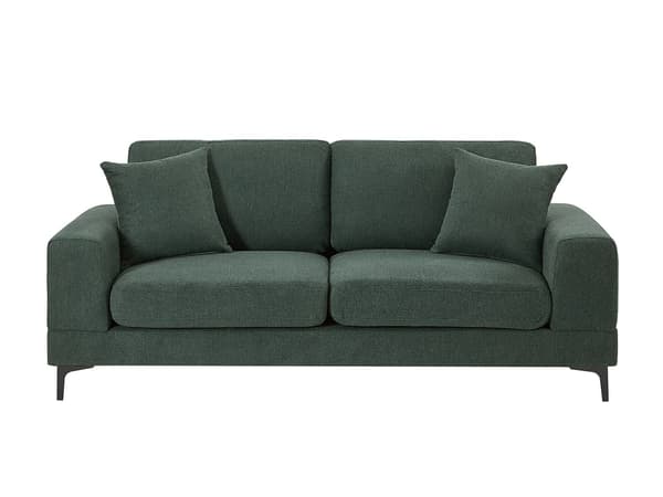 Vente-unique - 2-sits soffa i texturerat grönt tyg JAMOLO