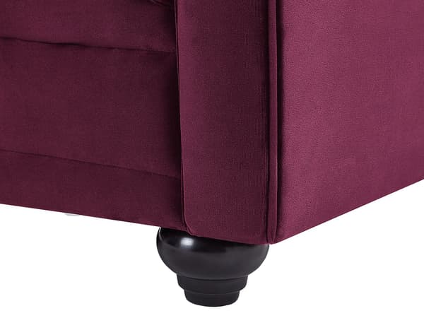 Vente-unique - 2-sitssoffa CHESTERFIELD - Lila sammet