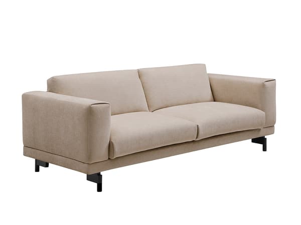 Vente-unique - 3-sits soffa i beige chenille-tyg DEMBOLA