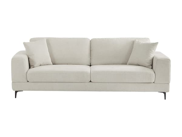 Vente-unique - JAMOLO 3-sitssoffa i beige texturerat tyg