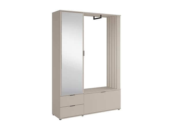 Vente-unique - Hallmöbel med förvaring och klädstång - Beige - CEDRELA