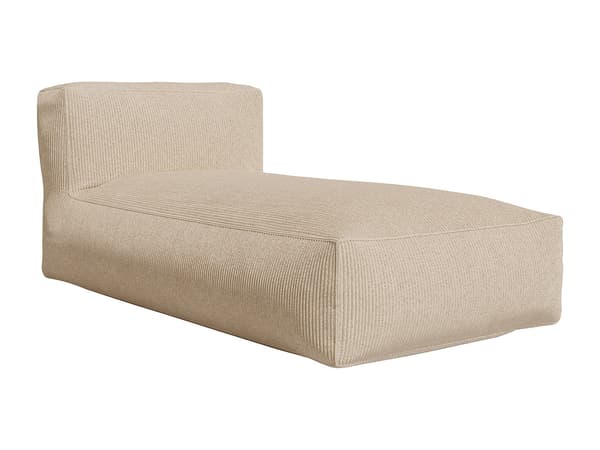 Vente-unique - Beige manchesoffa i manchestersammet NOUMARA