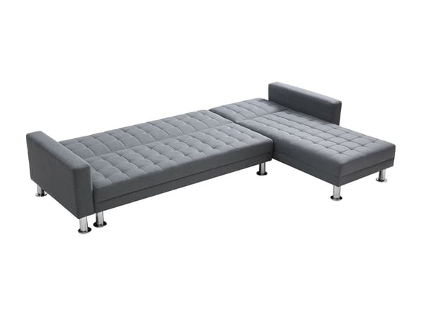 Vente-unique - Vändbar hörnbäddsoffa i grått tyg WILLIS II