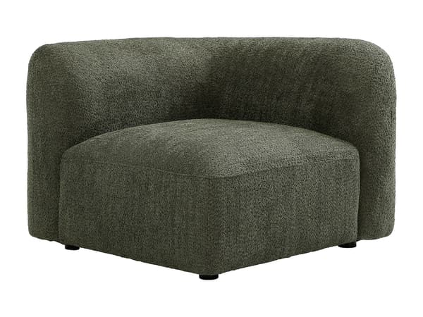 Vente-unique - Modulsoffa 5 platser i grön Bouclétyg DANEPI