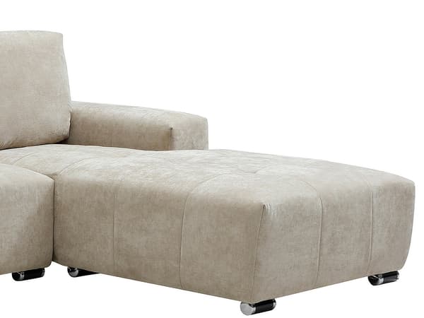Vente-unique - Höger vinkelsoffa i beige tyg MICHELIA