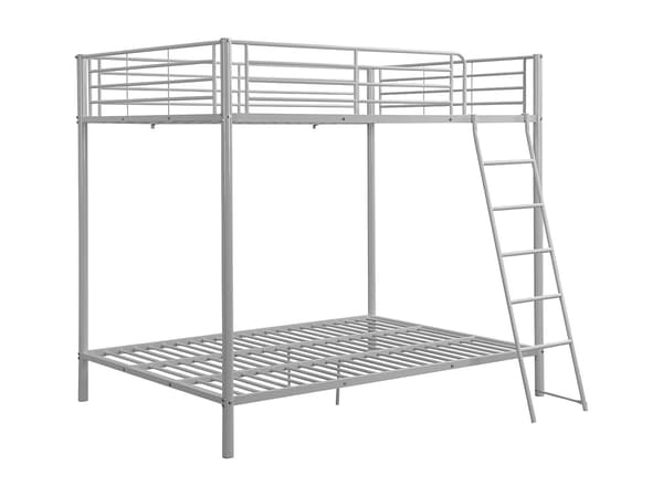 Vente-unique - Våningssäng 2 x 140 x 190 cm - Silver - GEMINI III