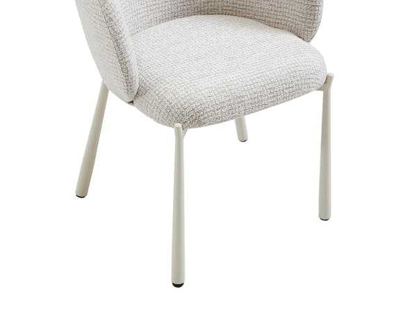 Vente-unique - 2-pack stolar i tweedtyg och metall - Crème - SIJOLA