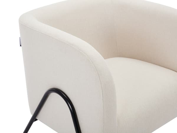 Vente-unique - Beige tygfåtölj BLINODA