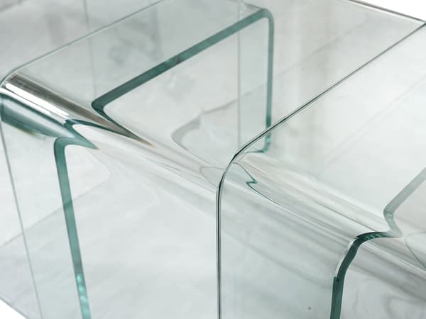 Vente-unique - Satsbord MINKA - Klossat glas