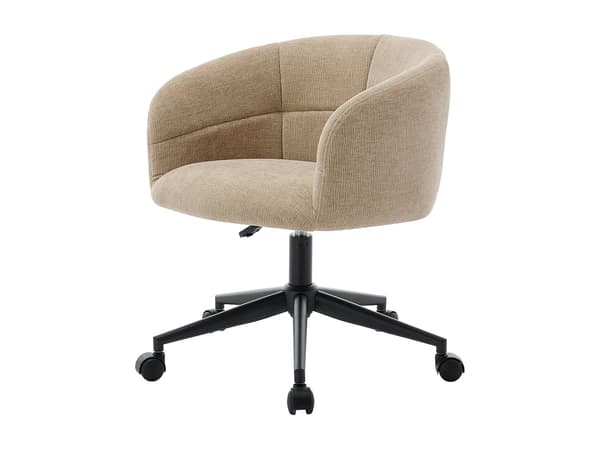 Vente-unique - Kontorsstol - Texturerat tyg - Beige - NOMITIO