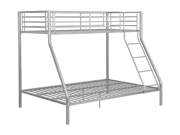 Vente-unique - Våningssäng 90/140 x 190 cm silver stål ELEVATIO IV
