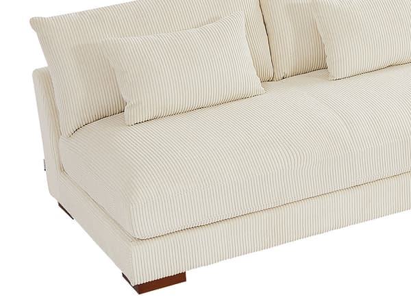 Vente-unique - Hörnsoffa vändbar beige manchester SPERONE av Pascal Morabito
