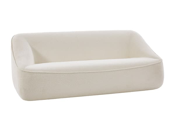 Vente-unique - 3-sitssoffa i texturerat beige tyg KIREBA